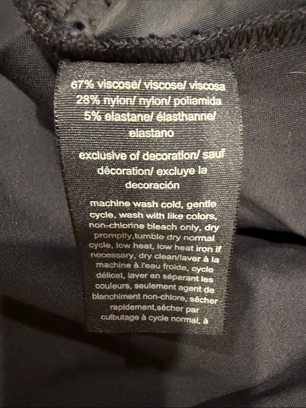 Tommy Hilfiger Navy Wide-Leg Dress Pants - Picture 4 of 7